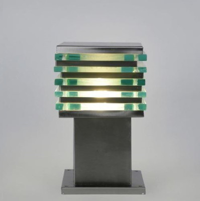 Lighthouse ICE _CUBE_SILVER_1P Gate Light Outdoor Lamp(Silver, Steel)