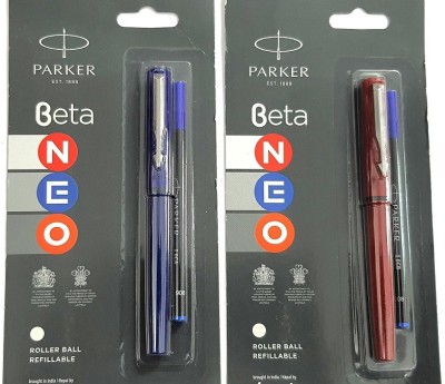 PARKER BETA NEO ROLLER BALL PEN Roller Ball Pen(Pack of 2, Ink Color - Blue)