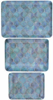 Goodhomes Melamine Serving Tray Set ( Set of 3 Trays) MT134 Tray(Pack of 3)