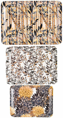 Goodhomes Melamine Serving Tray Set ( Set of 3 Trays) MT132 Tray(3 Tray)