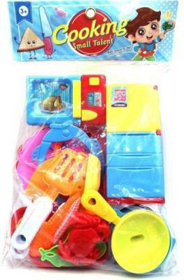 RabbitHill 15 pcs Cooking Small Talent Toy Pretend Kitchen Role Play Set Toy For Girls
