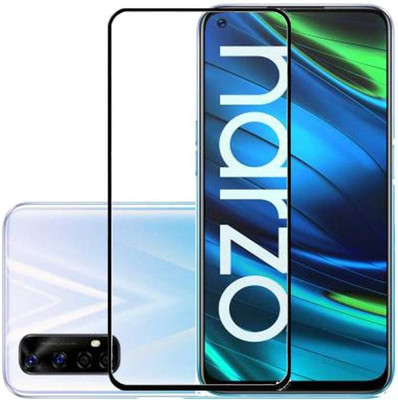 DMJHP Edge To Edge Tempered Glass for Realme Narzo 20 Pro(Pack of 1)