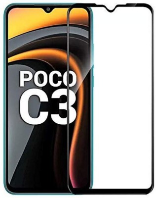 DMJHP Edge To Edge Tempered Glass for Poco C3(Pack of 1)