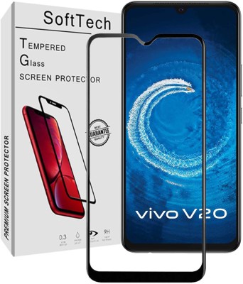 SoftTech Edge To Edge Tempered Glass for Vivo V20(Pack of 1)