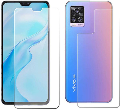 ISHANGEL Front and Back Screen Guard for VIVO V20 PRO, Gorilla Hammer Proof, flexible fiber unbreakable Screen Protector, [Not a Tempered Glass](Pack of 2)
