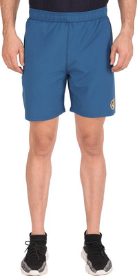 GOTO Solid Men Dark Blue Running Shorts