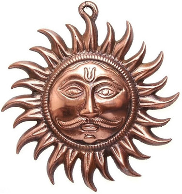 Gokulshoppe Siyaram Vastu Copper Sun Mask Home Wall Hanging - Decorative Showpiece Decorative Showpiece  -  25.4 cm(Iron, Copper)