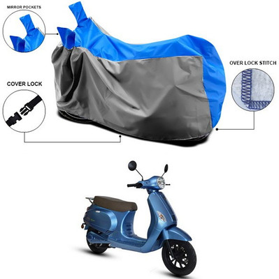 ANTHUB Waterproof Two Wheeler Cover for Universal For Bike(Blue, Grey)