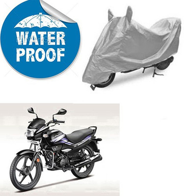 RPSENTTERPR Waterproof Two Wheeler Cover for Hero(Super Splendor, Silver)