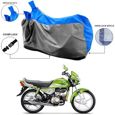 SEBONGO Waterproof Two Wheeler Cover for Hero(HF Deluxe Eco, Blue)