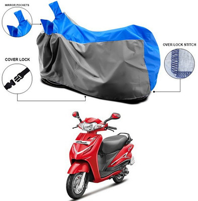 SEBOMGO Waterproof Two Wheeler Cover for Hero(Duet, Blue)