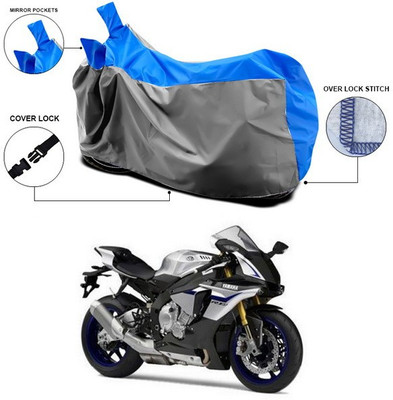 ANTHUB Waterproof Two Wheeler Cover for Yamaha(YZF R1M, Blue)