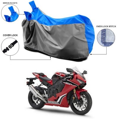 ANTHUB Waterproof Two Wheeler Cover for Honda(CBR 1000RR, Blue, Grey)