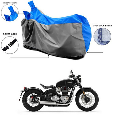 ANTHUB Waterproof Two Wheeler Cover for Triumph(Blue, Grey)