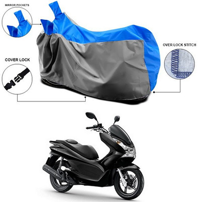 SEBONGO Waterproof Two Wheeler Cover for Honda(Blue, Grey)