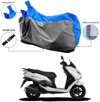 SEBONGO Waterproof Two Wheeler Cover for Suzuki(Burgman Street, Blue, Grey)