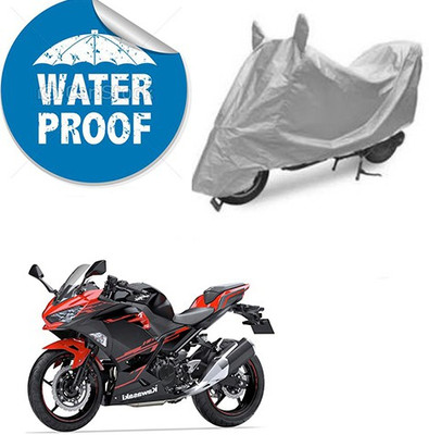 RPSENTTERPR Waterproof Two Wheeler Cover for Kawasaki(Ninja 250, Silver)