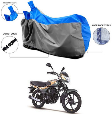 ANTHUB Waterproof Two Wheeler Cover for Bajaj(CT100, Blue, Grey)