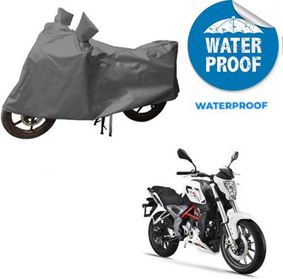 saanvi Waterproof Two Wheeler Cover for DSK Benelli(TNT 25, Grey)