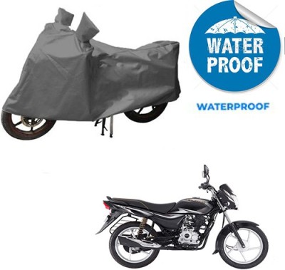 saanvi Waterproof Two Wheeler Cover for Bajaj(Platina 100 DTS-i, Grey)