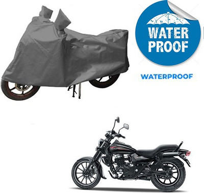 saanvi Waterproof Two Wheeler Cover for Bajaj(Avenger 150 Street, Grey)