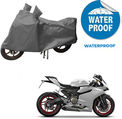 saanvi Waterproof Two Wheeler Cover for Ducati(899 Panigale, Grey)