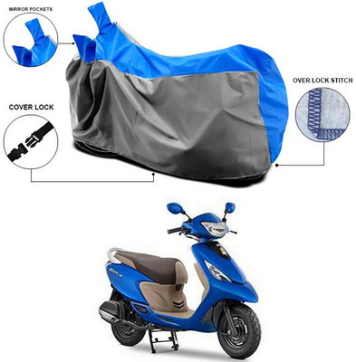 SEBONGO Waterproof Two Wheeler Cover for TVS(Zest, Blue)