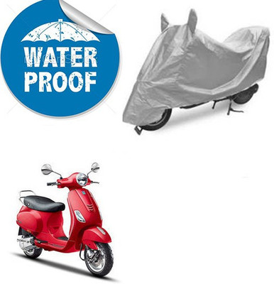 RPSENTTERPR Waterproof Two Wheeler Cover for Piaggio(Vespa VXL, Silver)