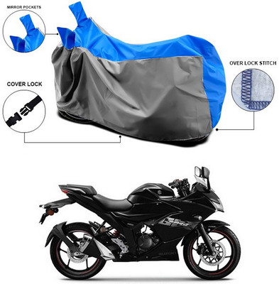 SEBONGO Waterproof Two Wheeler Cover for Suzuki(Gixxer SF, Blue)