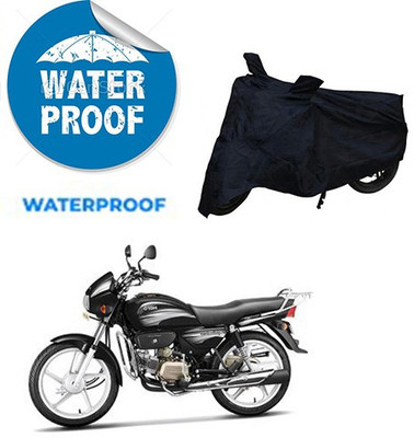 saanvi Waterproof Two Wheeler Cover for Hero(Splendor Plus, Black)
