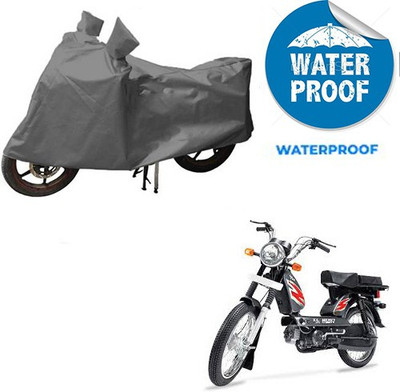 saanvi Waterproof Two Wheeler Cover for TVS(Heavy Duty Super XL, Grey)