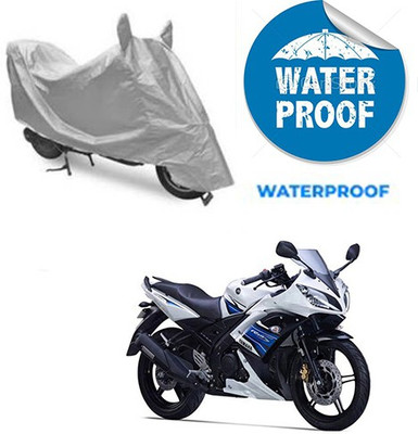 RPSENTTERPR Waterproof Two Wheeler Cover for Yamaha(YZF R15 S, Silver)