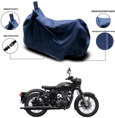 ANTHUB Waterproof Two Wheeler Cover for Royal Enfield(Classic 500, Blue)