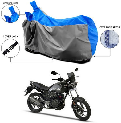 ANTHUB Waterproof Two Wheeler Cover for Hero(Xpulse 200T, Blue, Grey)