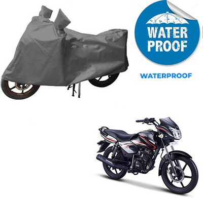 saanvi Waterproof Two Wheeler Cover for TVS(Phoenix 125, Grey)