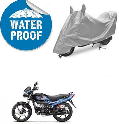 RPSENTTERPR Waterproof Two Wheeler Cover for Hero(Passion Plus, Silver)