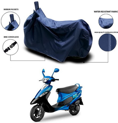 SEBONGO Waterproof Two Wheeler Cover for TVS(Blue)