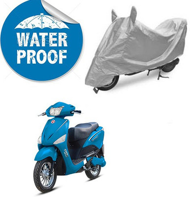 RPSENTTERPR Waterproof Two Wheeler Cover for Hero(Electric Optima, Silver)