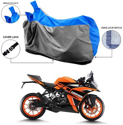 ANTHUB Waterproof Two Wheeler Cover for KTM(Blue, Grey)
