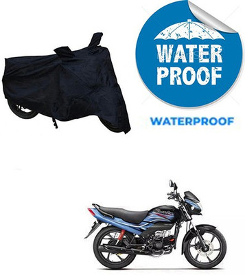 Mdstar Waterproof Two Wheeler Cover for Hero(Passion Plus, Black)