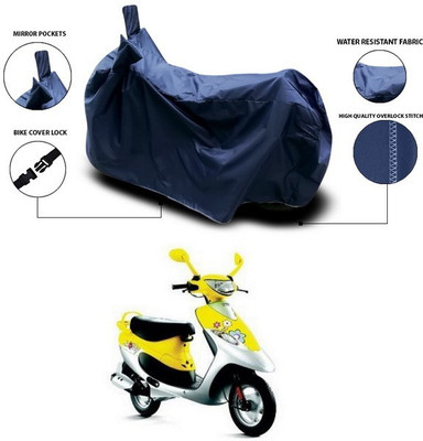 SEBONGO Waterproof Two Wheeler Cover for TVS(Scooty Pep+, Blue)