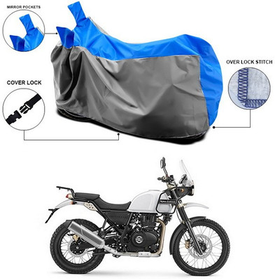 ANTHUB Waterproof Two Wheeler Cover for Royal Enfield(Himalayan, Blue, Grey)