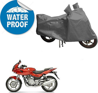 RPSENTTERPR Waterproof Two Wheeler Cover for Bajaj(Pulsar 220 DTS-i, Grey)