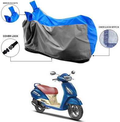 SEBONGO Waterproof Two Wheeler Cover for TVS(Jupiter, Blue)
