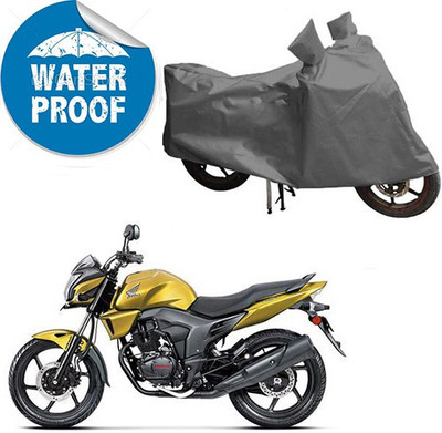 RPSENTTERPR Waterproof Two Wheeler Cover for Honda(CB Trigger, Grey)