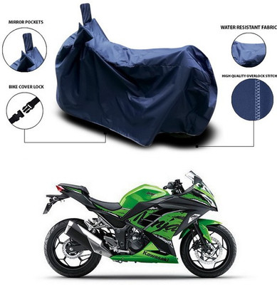 ANTHUB Waterproof Two Wheeler Cover for Kawasaki(Ninja 300, Blue)