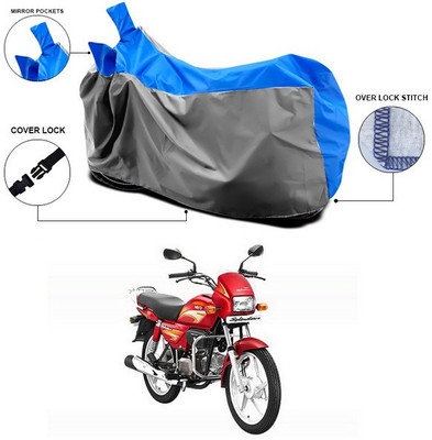 ANTHUB Waterproof Two Wheeler Cover for Hero(Splendor I Smart, Blue, Grey)