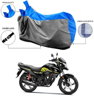 ANTHUB Waterproof Two Wheeler Cover for Honda(SP 125, Blue, Grey)