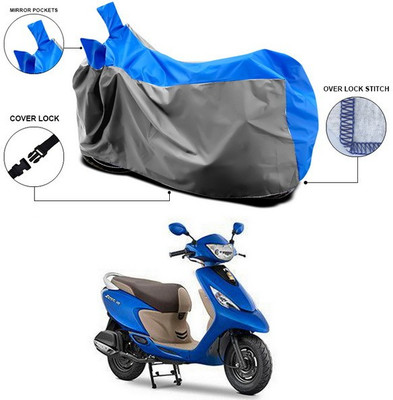 SEBONGO Waterproof Two Wheeler Cover for TVS(Scooty Zest 110, Blue)