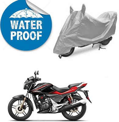 saanvi Waterproof Two Wheeler Cover for Hero(CBZ Extreme, Silver)